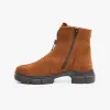 Ghete damă din piele naturală, Leofex - 355 Camel Velur