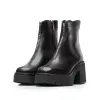 Ghete damă din piele naturală, Leofex - 414 Negru Box