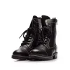 Ghete damă din piele naturală, Leofex - 458 Negru Gri box
