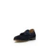 Pantofi casual barbati cu ciucuri din piele naturala, Leofex -922-1 Blue Velur
