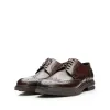 Pantofi casual barbati din piele naturala, Leofex - 996 Red wood Box
