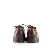 Pantofi casual dama cu siret pana in varf din piele naturala, Leofex- 194 TDM maro box