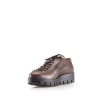 Pantofi casual dama cu siret pana in varf din piele naturala, Leofex- 194 TDM maro box