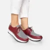 Pantofi casual dama din piele naturala,Leofex - 030 Visiniu Argintiu Box