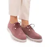 Pantofi casual dama din piele naturala,Leofex - 346 Plamaniu velur