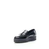 Pantofi casual damă din piele naturală, Leofex - Mostră Cora Negru Blue Degrade Box