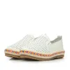 Pantofi casual dama perforati din piele naturala  - 1966 Alb Box Perforat