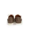 Pantofi casual dama, perforati din piele naturala,Leofex - 022 taupe floral