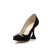 Pantofi eleganți damă din piele naturală - 2204 Negru Velur