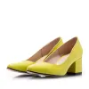 Pantofi eleganți damă din piele naturală - 2281 Verde Chartreuse Box