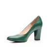 Pantofi eleganți damă din piele naturală - 2500 Verde Box