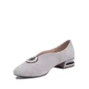 Pantofi eleganți damă din piele naturală, Karisma - 4399 Taupe Velur