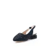 Pantofi eleganți decupați damă din piele naturală, Karisma - 4404 Negru Velur Perforat