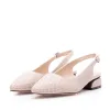 Pantofi eleganți decupați damă din piele naturală, Karisma - 4404 Nude Box Perforat