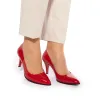 Pantofi stiletto din piele lacuita - 558 rosu