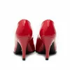 Pantofi stiletto din piele lacuita - 558 rosu
