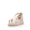 Sandale cu talpă groasă damă din piele naturală  - 4011 Crem Box