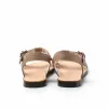 Sandale cu talpa joasa dama din piele naturala,Leofex - 209 Taupe Box
