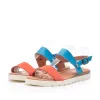 Sandale cu talpă joasă damă, din piele naturală, Leofex - 043 Portocaliu Bluemarin Box
