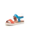 Sandale cu talpă joasă damă, din piele naturală, Leofex - 043 Portocaliu Bluemarin Box