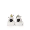 Sneakers  bărbati din piele naturală, Leofex - Mostră Paul Alb Gri Box Velur Strech