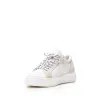 Sneakers  bărbati din piele naturală, Leofex - Mostră Paul Alb Gri Box Velur Strech