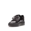 Sneakers damă din piele naturală, Leofex - 077 Negru Box