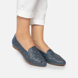 Balerini damă din piele naturală – 1222 Blue Box