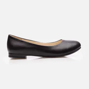 Balerini damă din piele naturală – 202 Negru  Box