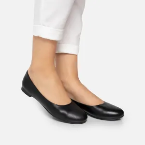 Balerini damă din piele naturală – 202 Negru  Box