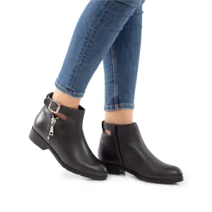 Botine dama casual din piele naturala - 439 blue box