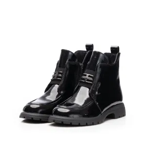 Botine damă din piele naturală, Epica -  4506 Negru Lac