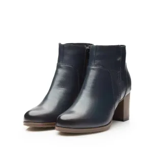 Botine dama din piele naturala, Leofex - 061 Blue box