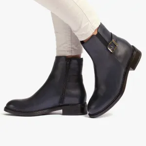 Botine damă din piele naturală, Leofex - 345 Blue Box