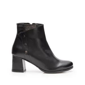 Botine elegante dama din piele naturala - 568 Negru Box