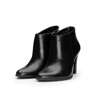 Botine elegante damă din piele naturală - 9227 Negru box