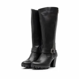 Cizme dama din piele naturala - 473 negru