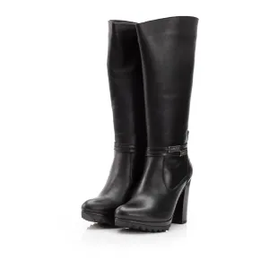Cizme dama din piele naturala - 475 negru