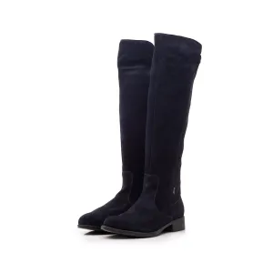 Cizme dama din piele naturala, Leofex - 099 Blue velur