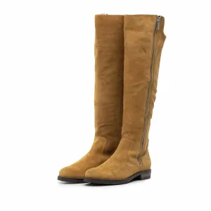 Cizme dama din piele naturala, Leofex - 290 Camel velur