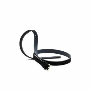 Curea dama din piele naturala - Negru velur 1.5 cm
