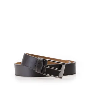 Curea unisex din piele naturala - Maro inchis box