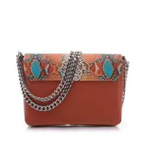 Geantă damă din piele naturală, Leofex - 4018 Multicolor Box