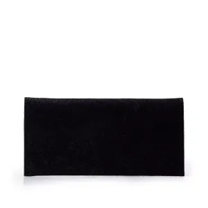 Geantă plic slim damă din piele naturală,Leofex - 4015 Blue auriu velur