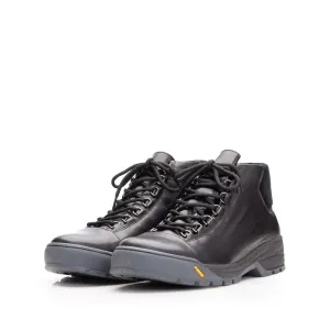 Ghete bărbați din piele naturală, Leofex - 641-1 Negru Box