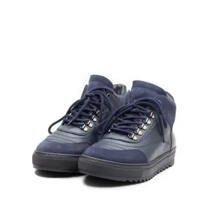 Ghete bărbați din piele naturală, Leofex -  906 Blue Box Velur