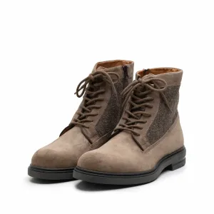 Ghete barbati din piele naturala Leofex - 992-1 Taupe velur