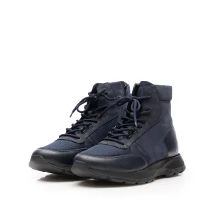 Ghete  bărbati din piele naturală Leofex- Mostră Armin Blue Box Velur