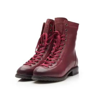 Ghete casual dama din piele naturala - 193 Visiniu Box