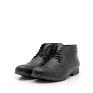 Ghete casual din piele naturala pentru barbati - 870* negru